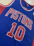 Maillot de Basket #10 Rodman Pistons M&N Bleu